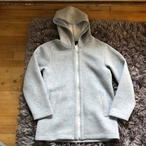 J Crew scuba hooded grey zip up jacket